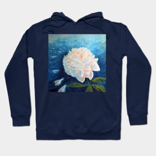 White Peony Painting Hoodie